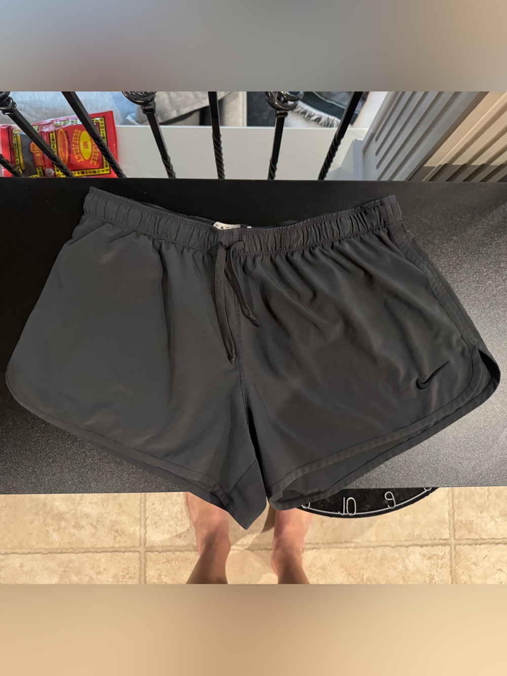 Nike Women's Black Athletic Running Shorts with Drawstring